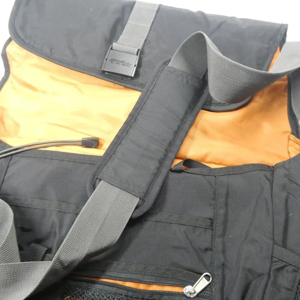 Eddie Bauer Messenger Laptop Bag Black Orange